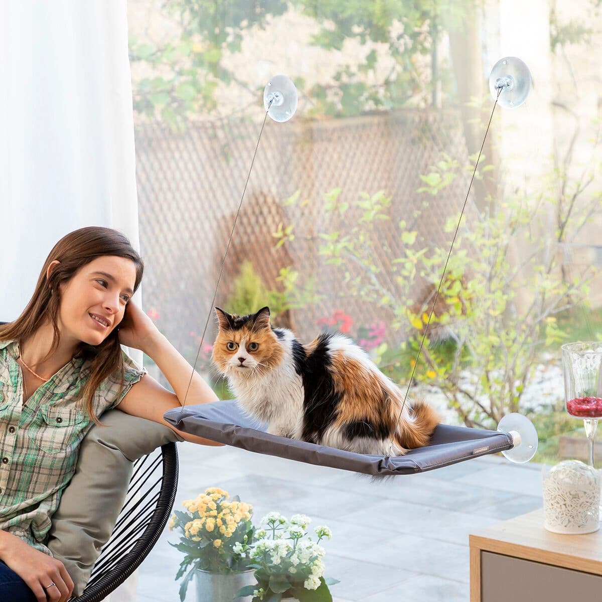 image-Hanging Cat Hammock Catlax InnovaGoods