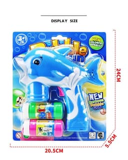 image-Children's Automatic Light Bubble Gun Toy Cute Cartoon Dolphin Shape Bubble Gun