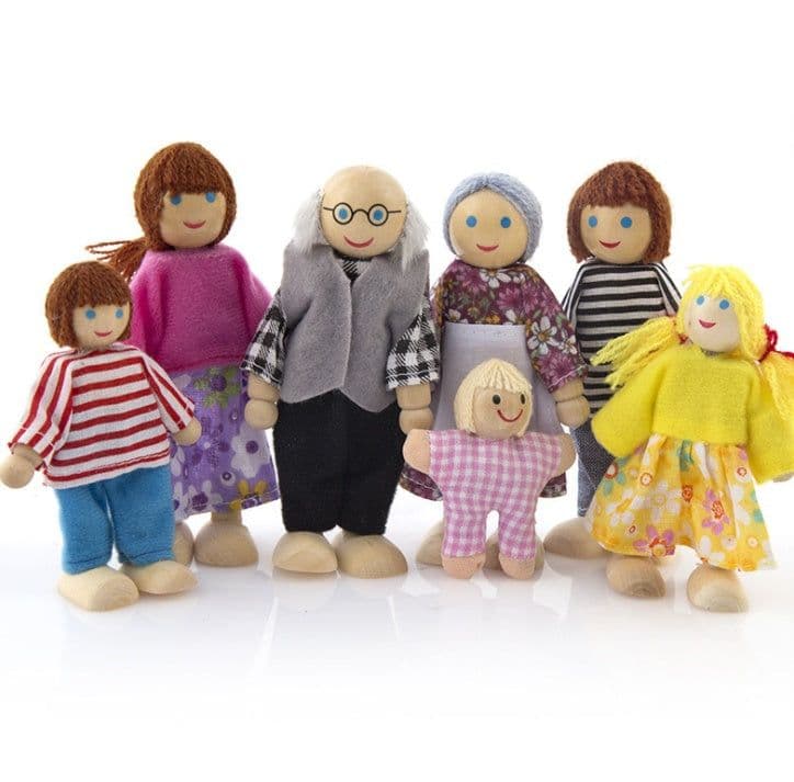 image-Wooden Family Dolls For Doll House