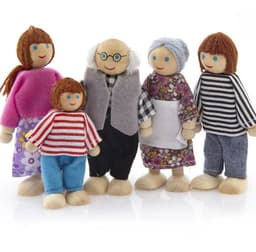 image-Wooden Family Dolls For Doll House