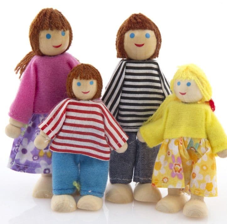 image-Wooden Family Dolls For Doll House