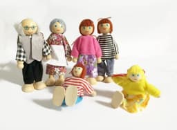 image-Wooden Family Dolls For Doll House