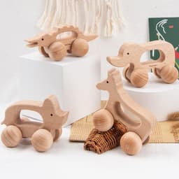 image-Wooden Baby Toy Animal Cute Shape