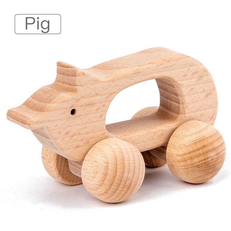 image-Wooden Baby Toy Animal Cute Shape
