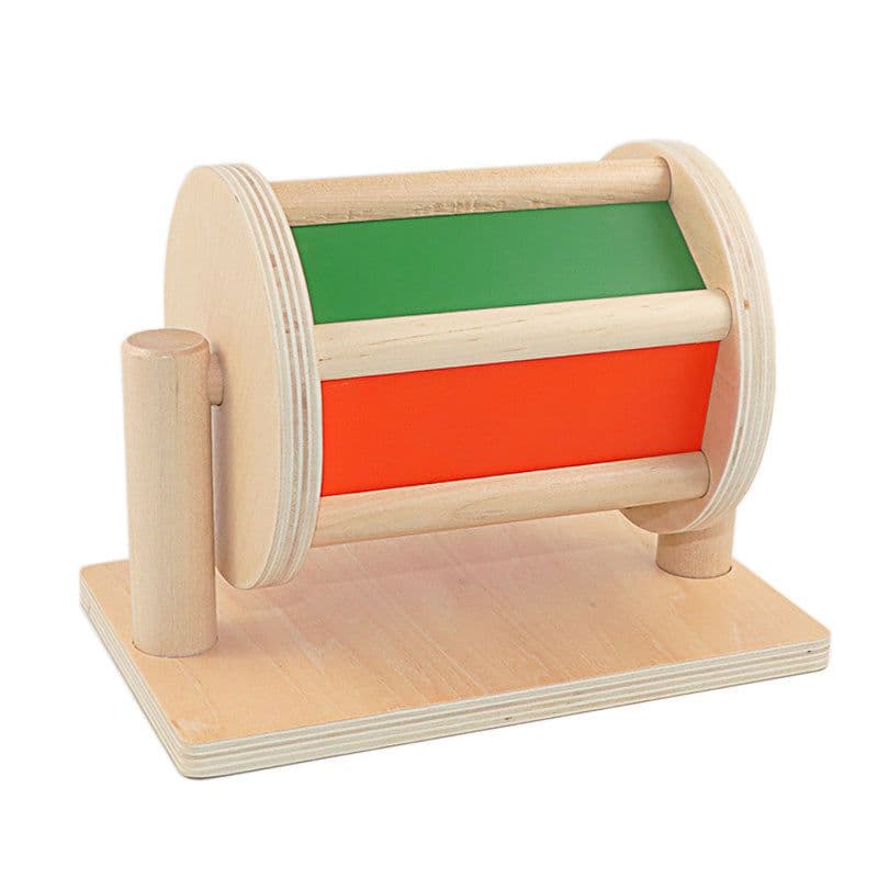image-Mirror Wooden Textile Drum Montessori Early Education Teaching Aids