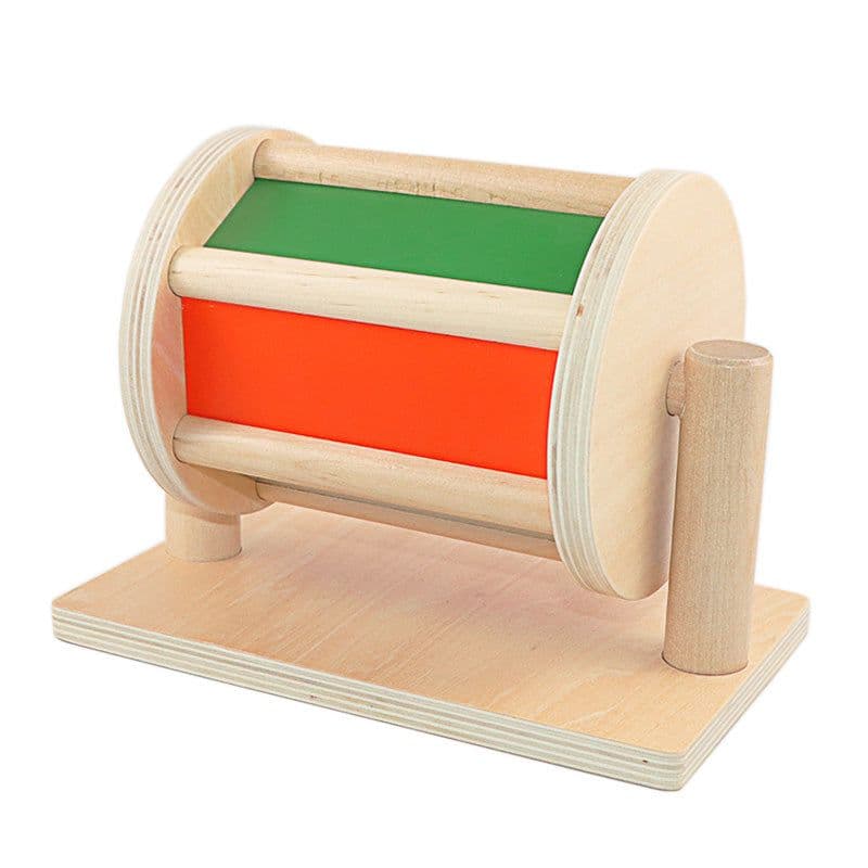 image-Mirror Wooden Textile Drum Montessori Early Education Teaching Aids