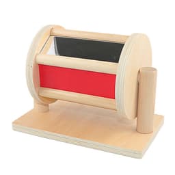 image-Mirror Wooden Textile Drum Montessori Early Education Teaching Aids