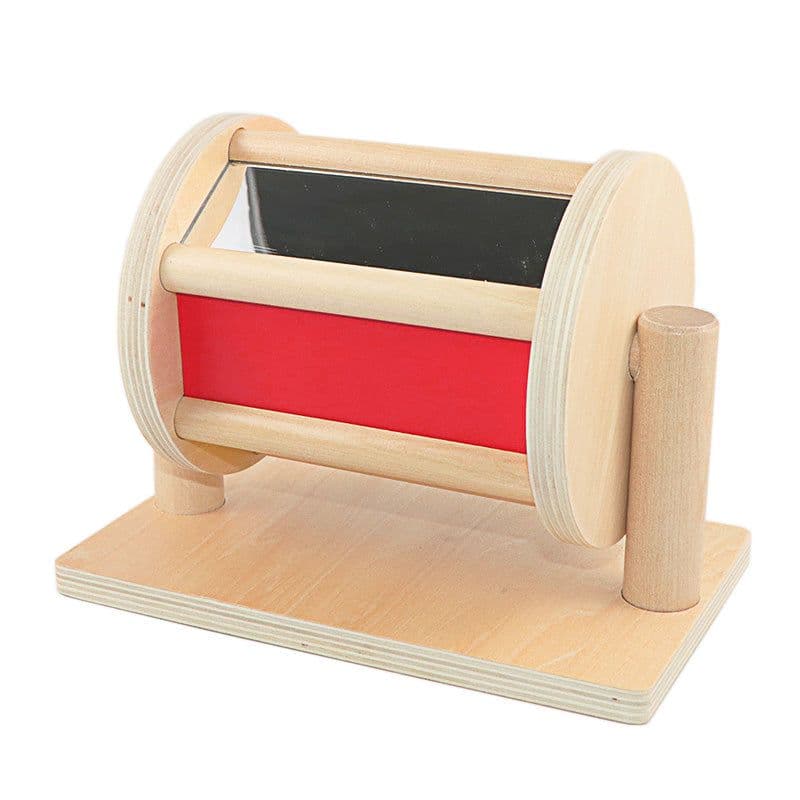 image-Mirror Wooden Textile Drum Montessori Early Education Teaching Aids