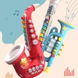image-Children's Simulation Electric Saxophone Trumpet Clarinet Early Education Music Toys