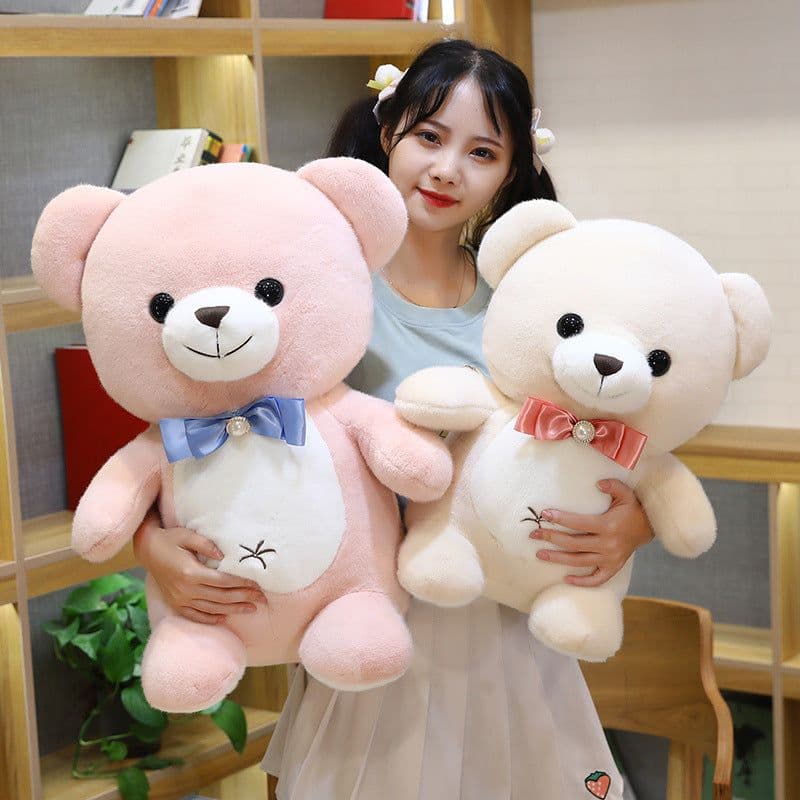image-Lovely Bow Tie Teddy Bear Doll Soft Plush Stuffed Animal Toyx Kids Lovers Birthday Baby Gift