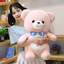 image-Lovely Bow Tie Teddy Bear Doll Soft Plush Stuffed Animal Toyx Kids Lovers Birthday Baby Gift
