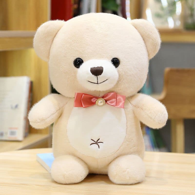 image-Lovely Bow Tie Teddy Bear Doll Soft Plush Stuffed Animal Toyx Kids Lovers Birthday Baby Gift