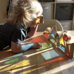 image-Wooden Acrylic Rainbow Building Blocks Children's Early Education Educational Toys