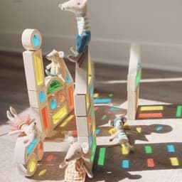 image-Wooden Acrylic Rainbow Building Blocks Children's Early Education Educational Toys