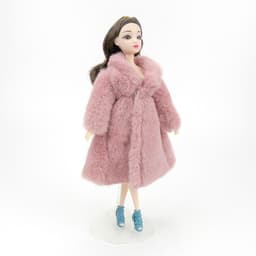 image-Casual Girl Doll Fashion Plush Coat Cloak