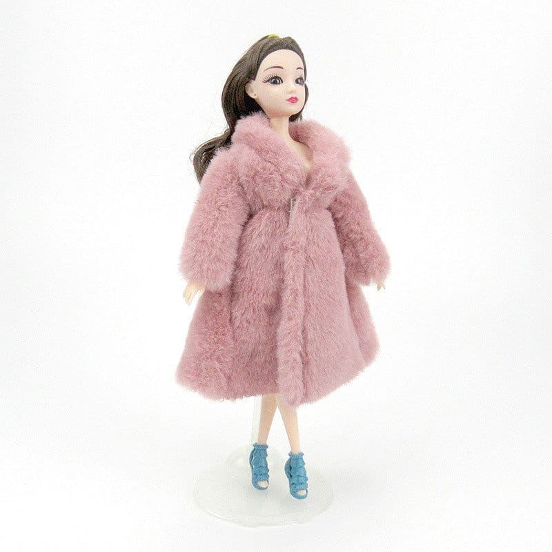 image-Casual Girl Doll Fashion Plush Coat Cloak