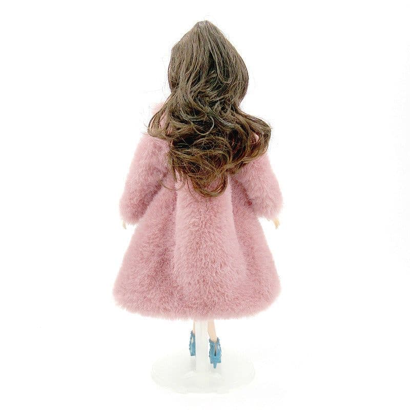 image-Casual Girl Doll Fashion Plush Coat Cloak