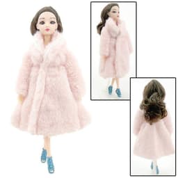image-Casual Girl Doll Fashion Plush Coat Cloak