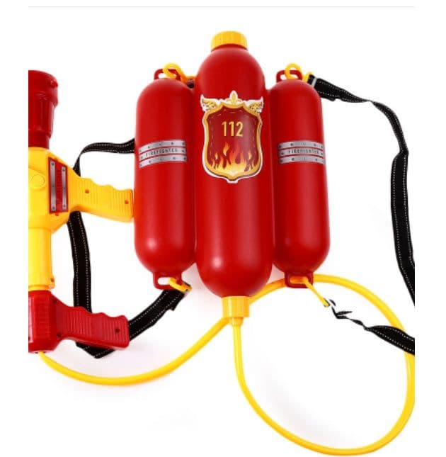 image-Children's Fire-fighting Plastic Water Gun Toy Pull-out High-pressure Backpack Drifting Creative Jet Water Gun