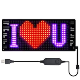 image-Programmable Car LED Sign LED Full-color Advertising Screen Ultra-thin Display Screen Custom Text Pattern Animation Display Car