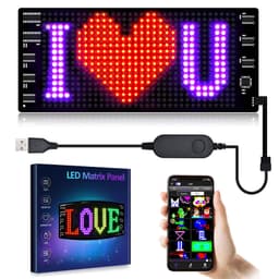 image-Programmable Car LED Sign LED Full-color Advertising Screen Ultra-thin Display Screen Custom Text Pattern Animation Display Car
