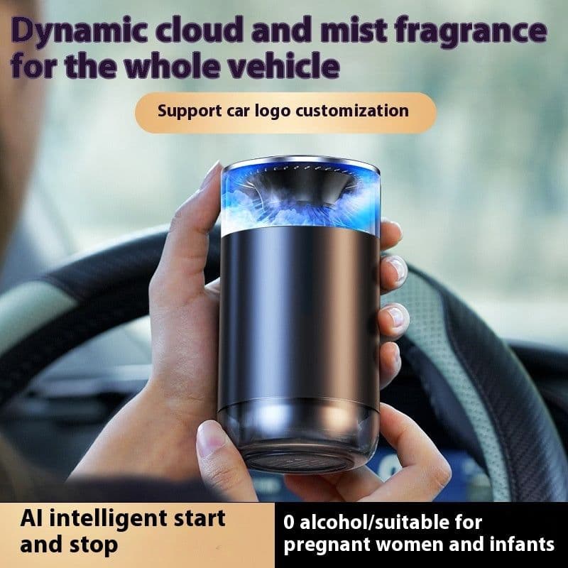 image-Car Aromatherapy Diffuser Cloud Mist Air Freshener Auto Decoration Natural Fragrance Auto Decoration Tool For RVs Trucks Sedans