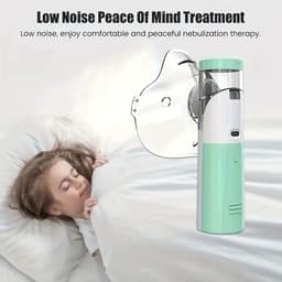 image-Portable Nebulizer Steam Inhaler, Handheld Mesh Nebulizers Cool Mist Steam Inhaler, Mini Nebulizer Machine For Home Office Travel Use Ultrasonic Portable Micro Mesh Handheld Nebulizer, For Household