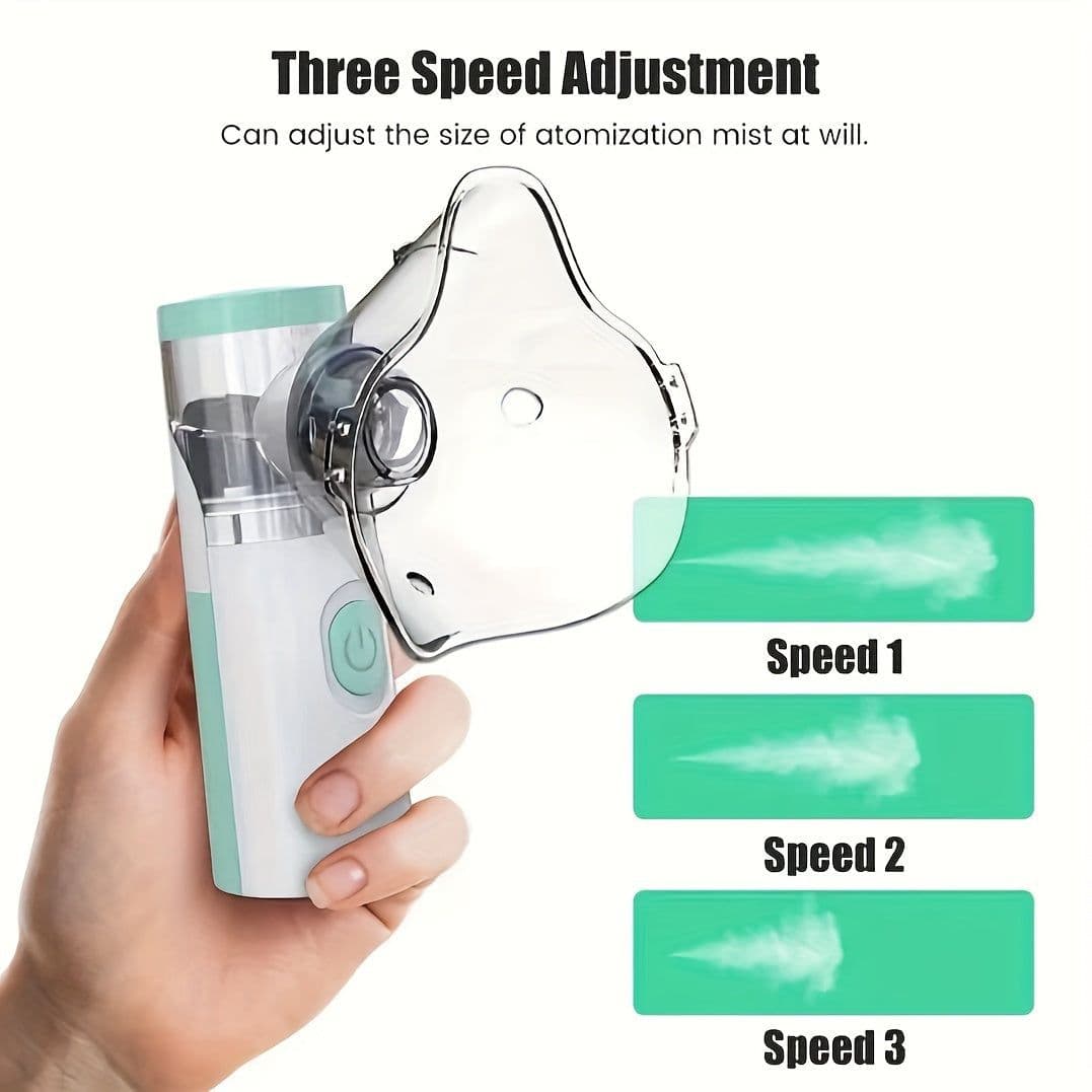 image-Portable Nebulizer Steam Inhaler, Handheld Mesh Nebulizers Cool Mist Steam Inhaler, Mini Nebulizer Machine For Home Office Travel Use Ultrasonic Portable Micro Mesh Handheld Nebulizer, For Household