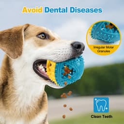 image-Dog Chew Toys Grinding Teeth Sound Ball Toys Leaking Food Balls Anti Bite Interactive Training Cleaning Teeth Toys Pet Products