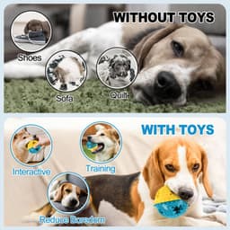 image-Dog Chew Toys Grinding Teeth Sound Ball Toys Leaking Food Balls Anti Bite Interactive Training Cleaning Teeth Toys Pet Products