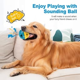 image-Dog Chew Toys Grinding Teeth Sound Ball Toys Leaking Food Balls Anti Bite Interactive Training Cleaning Teeth Toys Pet Products