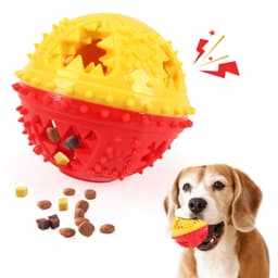 image-Dog Chew Toys Grinding Teeth Sound Ball Toys Leaking Food Balls Anti Bite Interactive Training Cleaning Teeth Toys Pet Products