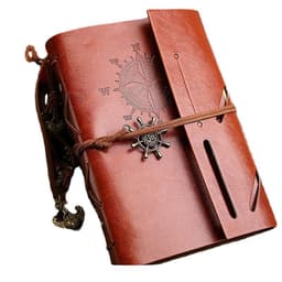 image-Japanese style handbook Japanese notepad small portable A6 notebook binder retro kraft paper European style literature and art