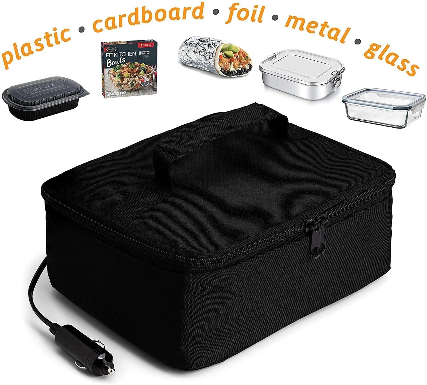 image-Cross-border portable multi-function 12V car heating food insulation bag heating thermostat bag lunch bag ice pack