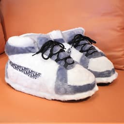 image-Spot spoof AJ cotton slippers for men and women winter fat fat head a cone j bread plush shoes winter coconut big cotton shoes