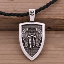 image-Explosive foreign trade fashion men’s necklace with charm, men’s pendant, holy shield protection pendant, fashion jewelry wholesale