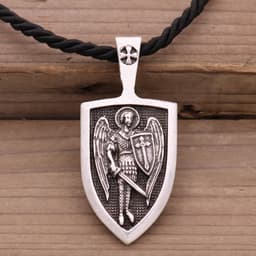 image-Foreign trade explosion models men's necklace Archangel St. Michael Holy Shield Protection Charm Russian Orthodox Pendant