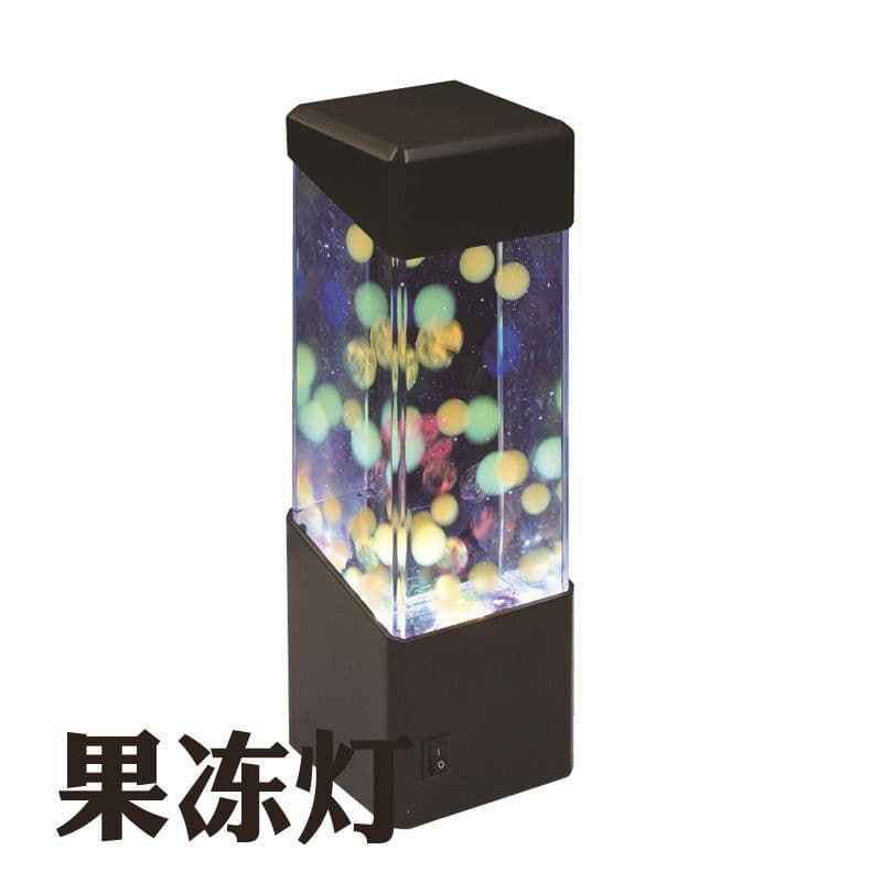 image-Cross-border mini colorful LED jellyfish night light home decoration volcano light jelly light small fish light romantic atmosphere light