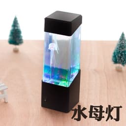 image-Cross-border mini colorful LED jellyfish night light home decoration volcano light jelly light small fish light romantic atmosphere light