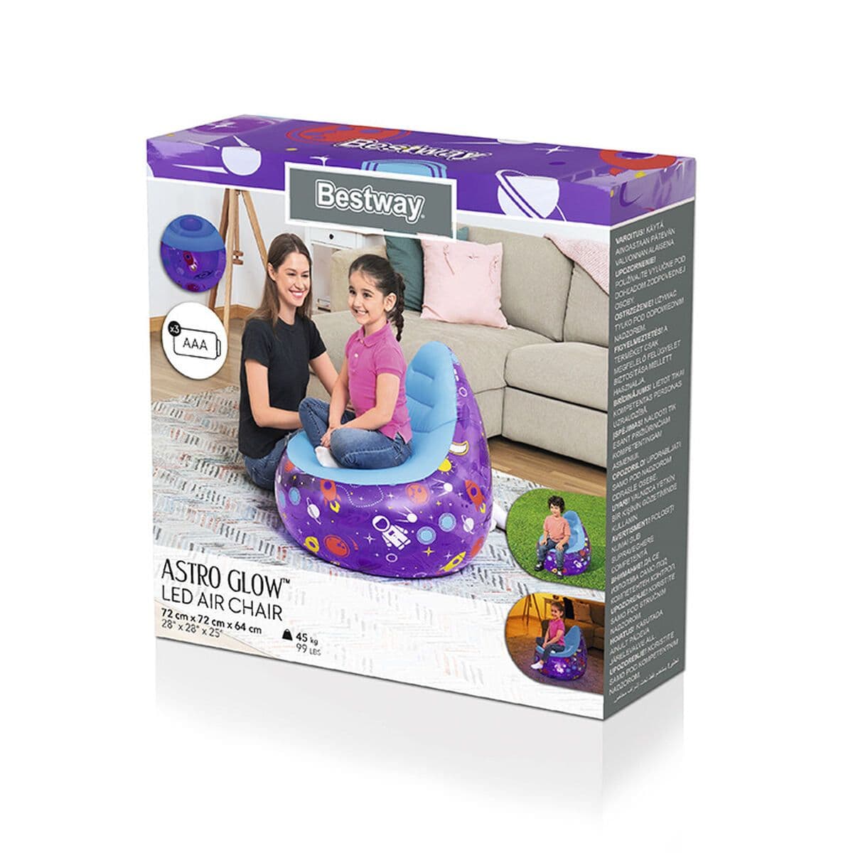 image-Inflatable Armchair Bestway Multicolour 72 x 72 x 64 cm Spaceship