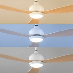 image-LED Ceiling Fan with 3 ABS Blades Wuled InnovaGoods Wood 36 W 52" Ø132 cm