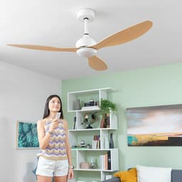 image-LED Ceiling Fan with 3 ABS Blades Wuled InnovaGoods Wood 36 W 52" Ø132 cm