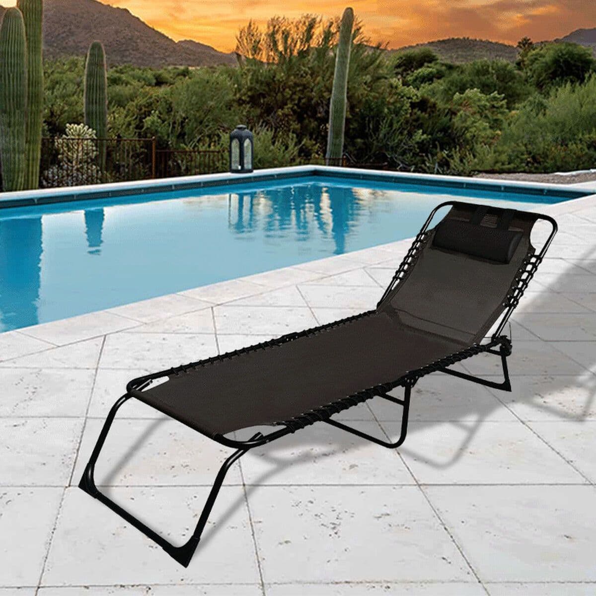image-Sun-lounger Marbueno Black 190 x 27 x 58 cm Casual