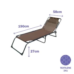 image-Sun-lounger Marbueno Brown 190 x 27 x 58 cm