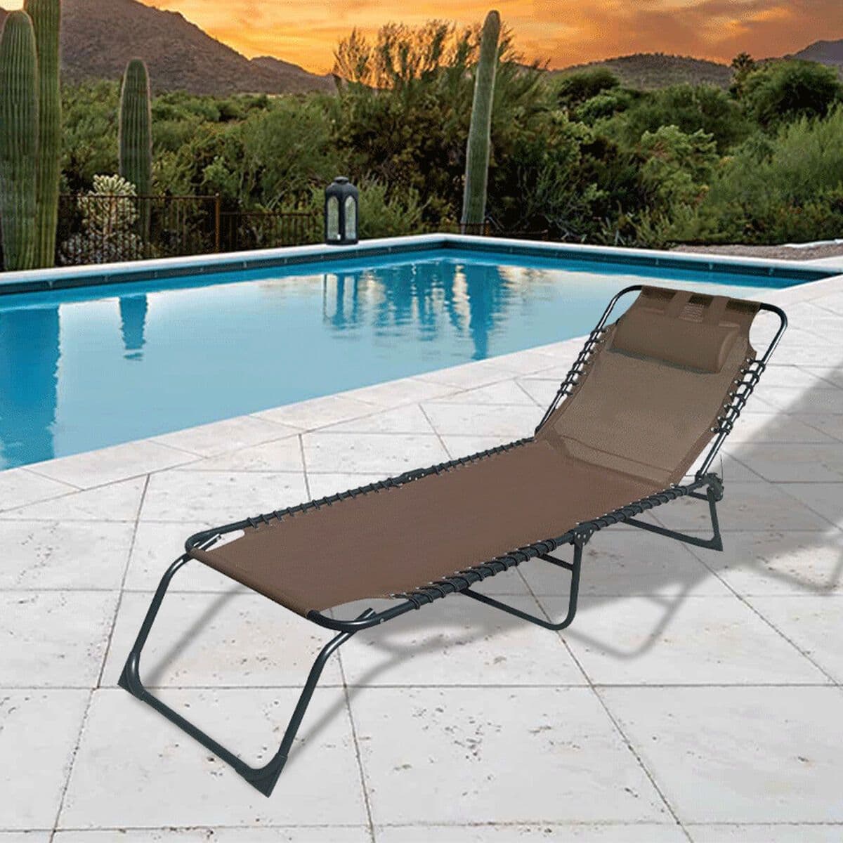 image-Sun-lounger Marbueno Brown 190 x 27 x 58 cm