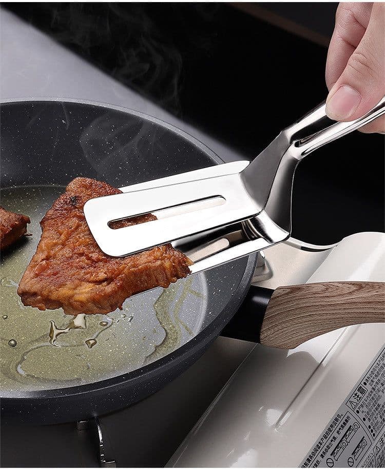 image-201 stainless steel frying spatula clip pancake frying fish spatula pizza steak spatula household kitchen spatula frying steak clip