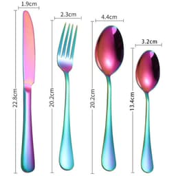 image-Amazon hot-selling stainless steel tableware 24-piece cutlery set with storage cutlery rack gift box set gift