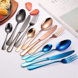 image-Amazon hot-selling stainless steel tableware 24-piece cutlery set with storage cutlery rack gift box set gift
