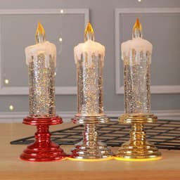 image-LED electronic sequin candle light creative layout New Year Christmas scene plastic props decoration Halloween