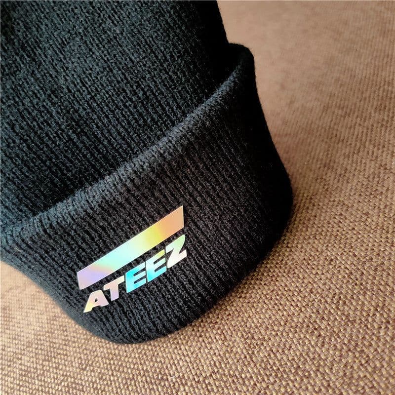 image-ATEEZ knitted hat woolen hat laser thin line hat trendy HONG JOONG peripheral hat SAN YUNHO